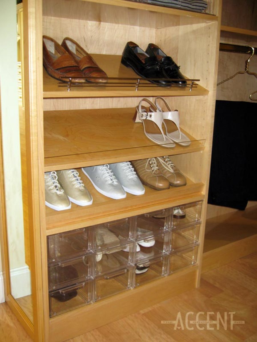 Slanted Shoe Shelves